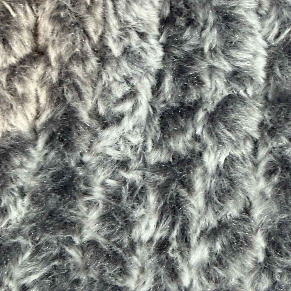 Calvin Klein Women's Grey Faux Fur Woven Winter Infinity Scarf One Size 1SZ 30x7